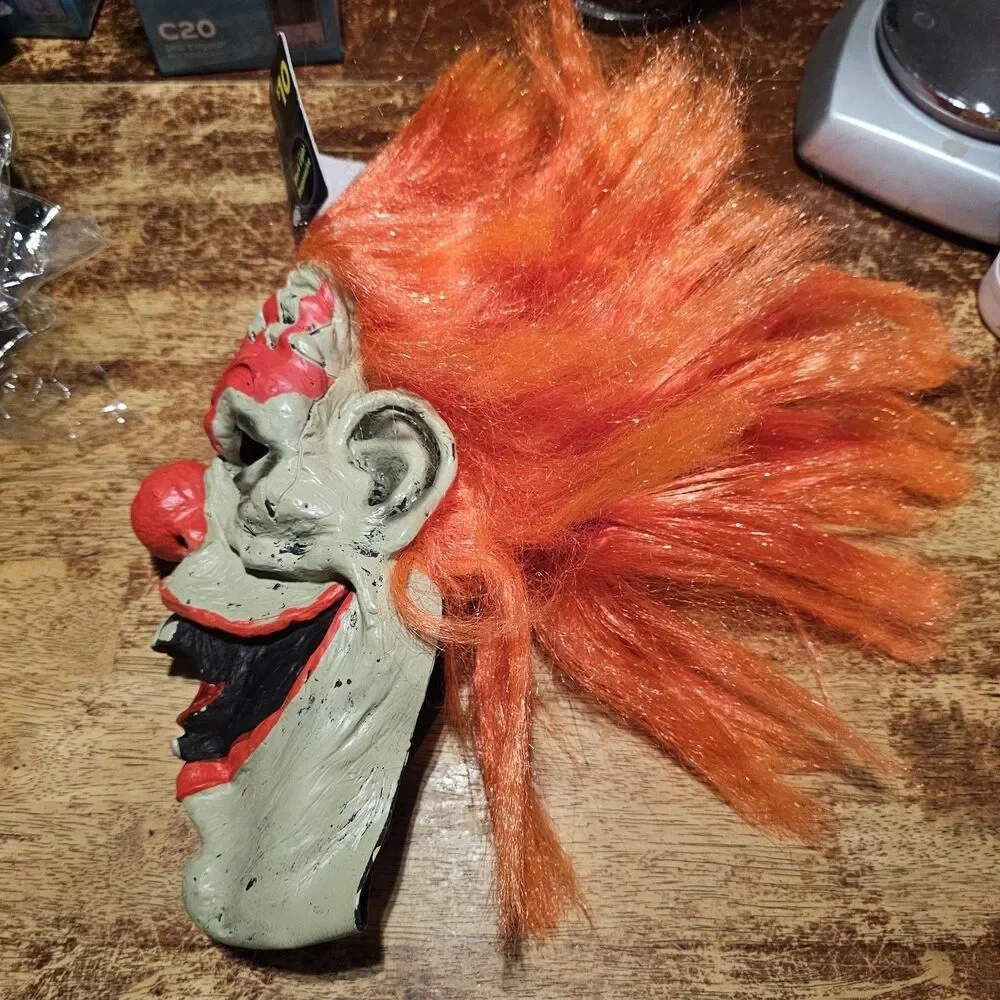 Scary Halloween Mask for adults - Killer Clown Halloween Flame Clown NWT NEW